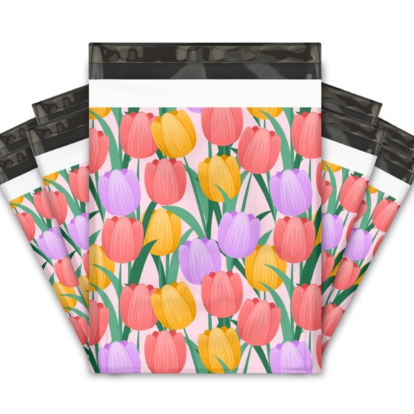 ( Last 3 ) 50 10X13 Tulip Flower Poly Mailers PRICE IS FIRM CLEARANCE - Picture 6 of 6